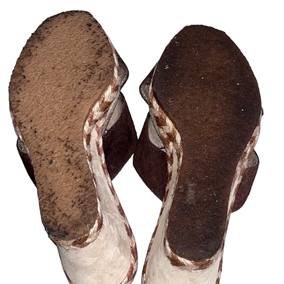 Ugg Margot Brown Suede Wedge Sandals
